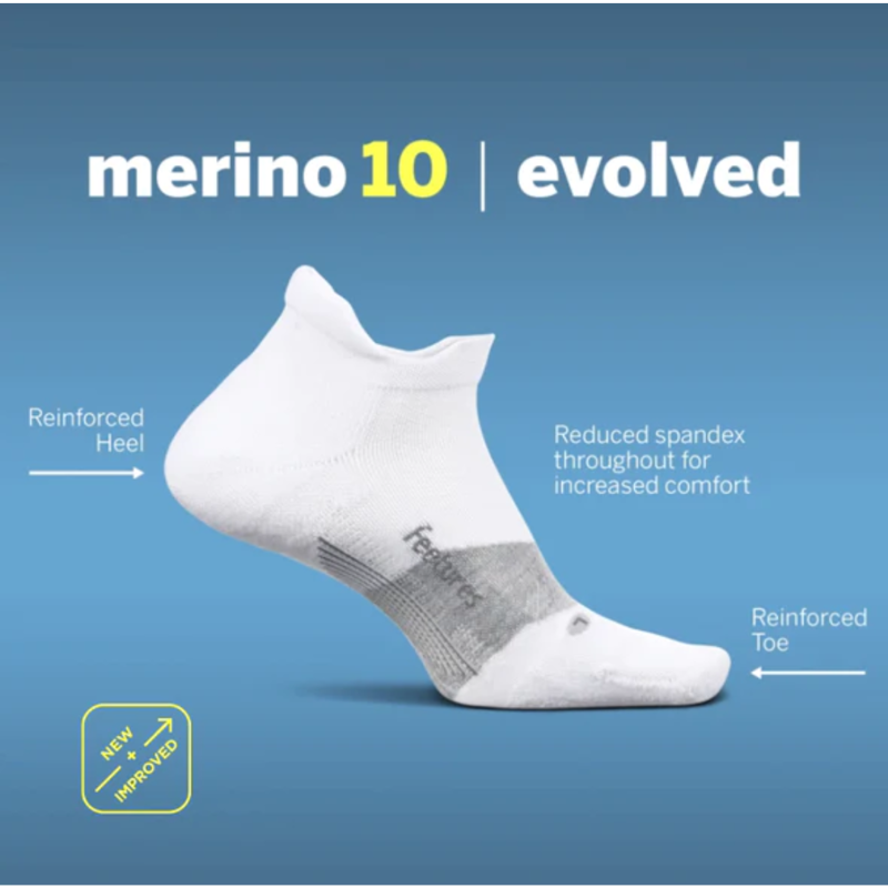 Feetures Merino 10 Ultralight No Show Tab Socks   Charcoal-4